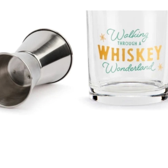 DEMDACO Rocks Glass Jigger‎ Set -Christmas theme - Picture 3 of 6